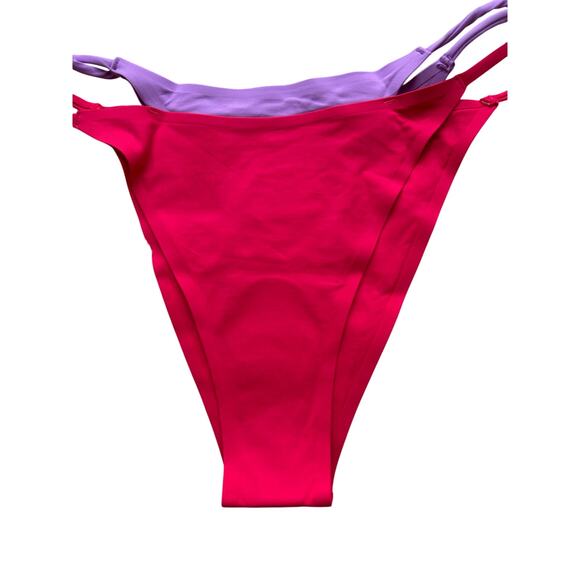 🥶 LSpace Purple and Red Fused Mackena Bitsy Bikini Bottoms Size Large - Picture 5 of 12